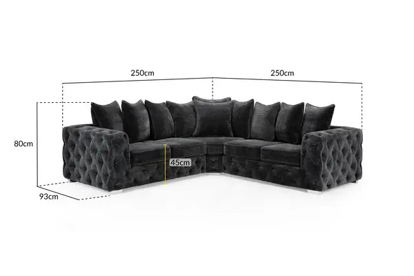 Ankara Slate Large Corner Sofa