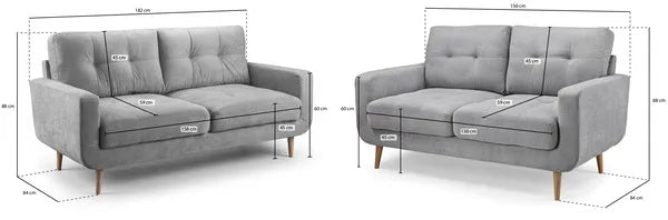 Aurora 3 and 2 Seater Sofa Set