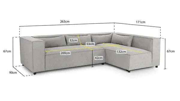 Becca Double Corner Sofa