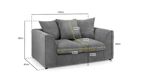 Harley Jumbo 2 seater Sofa