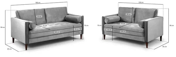 Harper 2 and 3 Seater Sofas