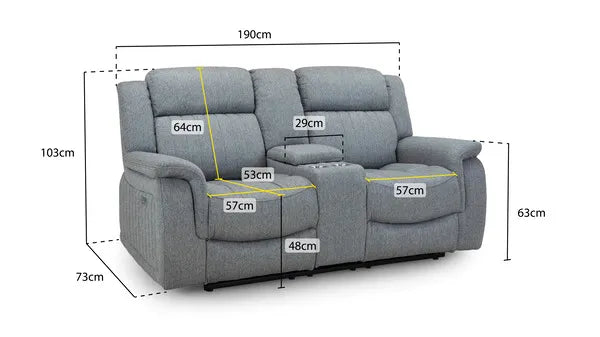 Linden Electric 2 Seater Recliner Sofa