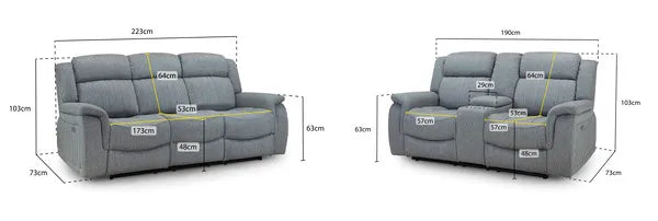 Linden Electric 3+2 Seater Recliner Sofa