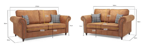 Oakland 2 and 3 Seater Sofa Set