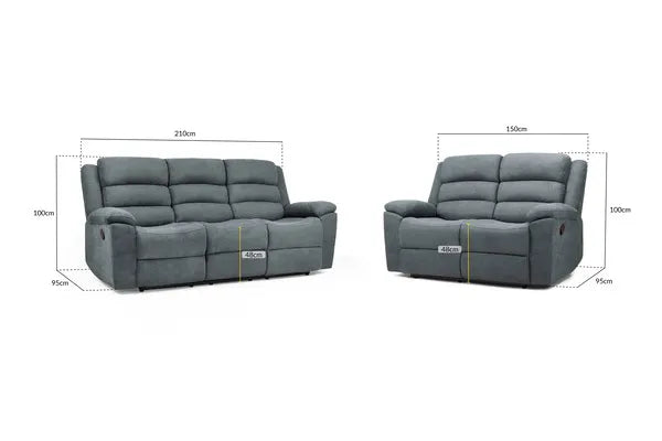 Sable Recliner 3 and 2 Seater Sofa Set